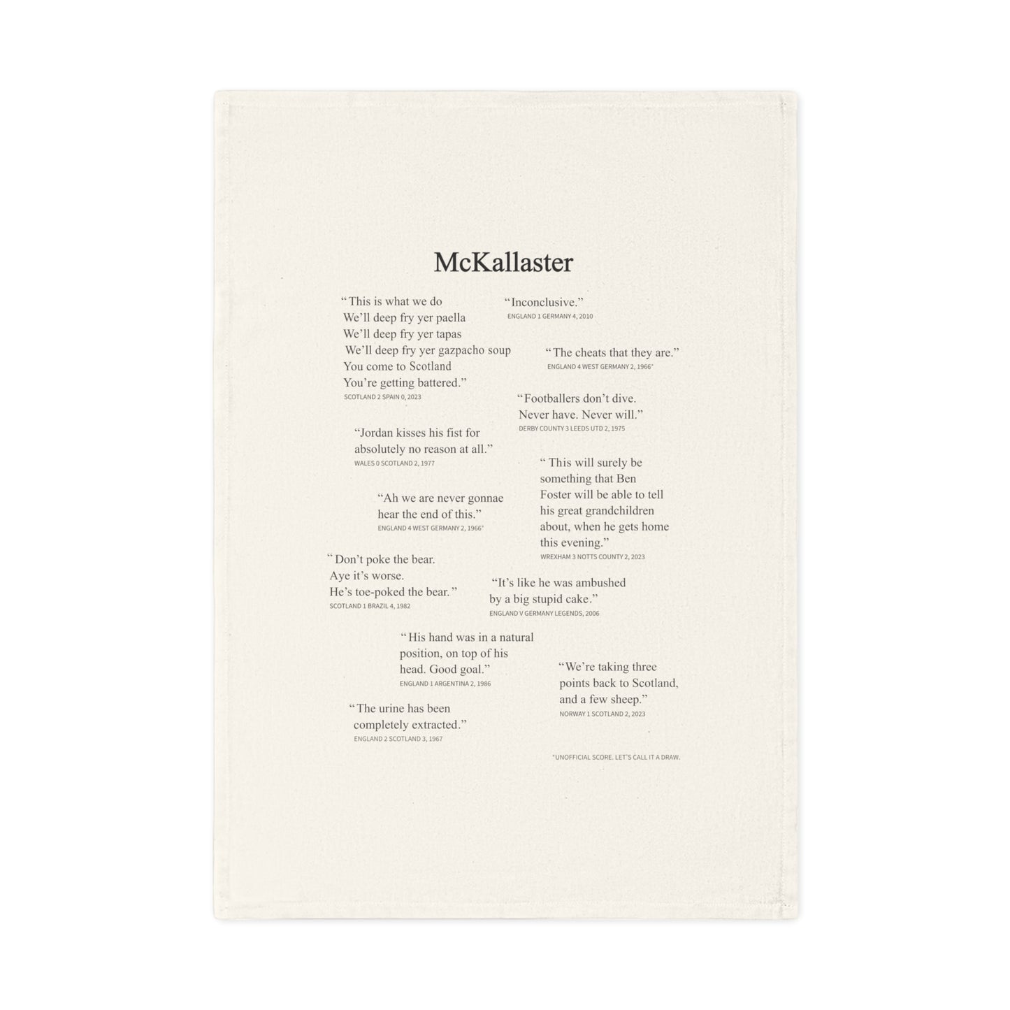 McKallaster Tea Towel - The Quotes