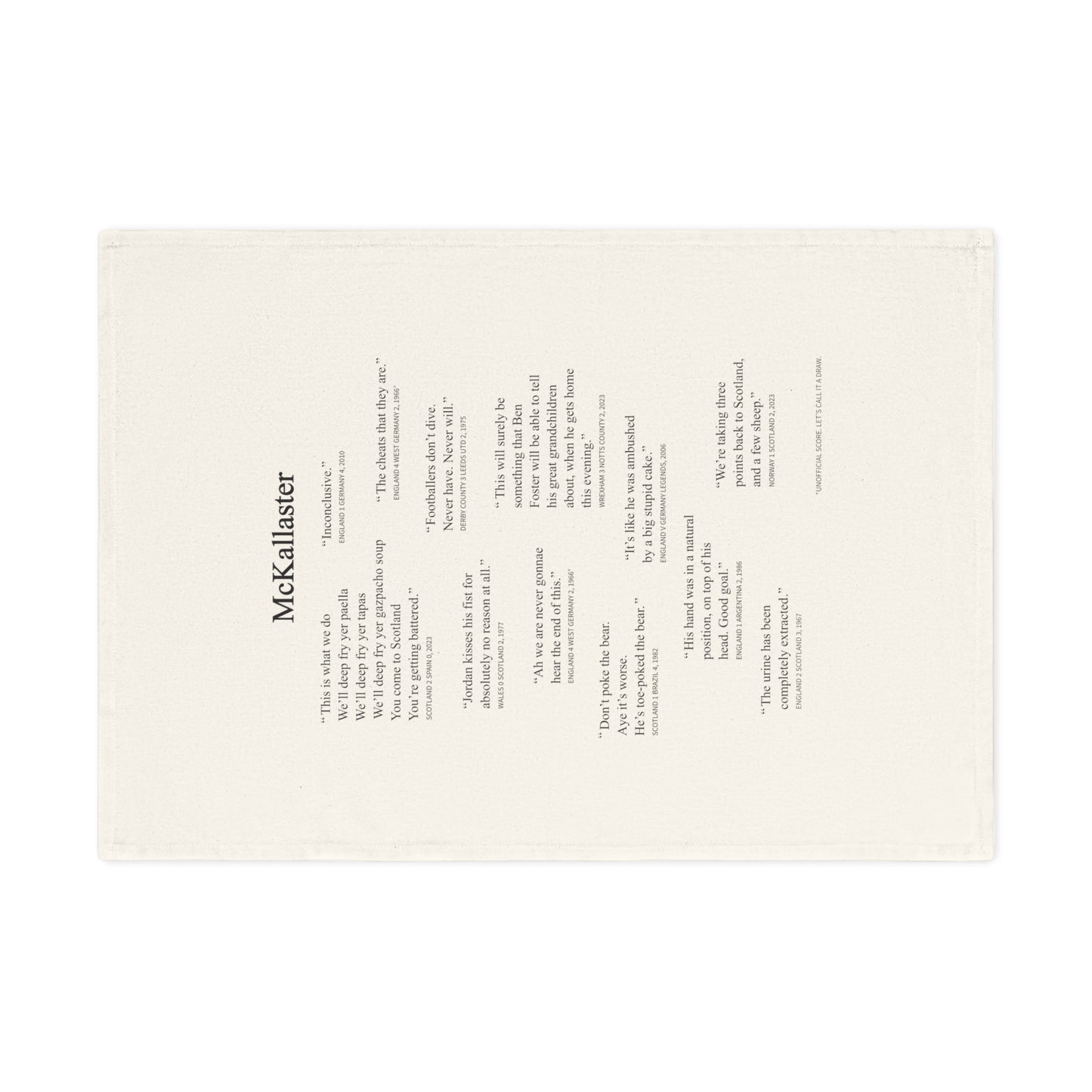 McKallaster Tea Towel - The Quotes